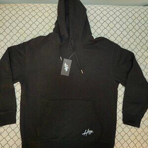 Be The HOSS Co Size Large (fits more like MEDIUM) Black Performance Hoodie NWT